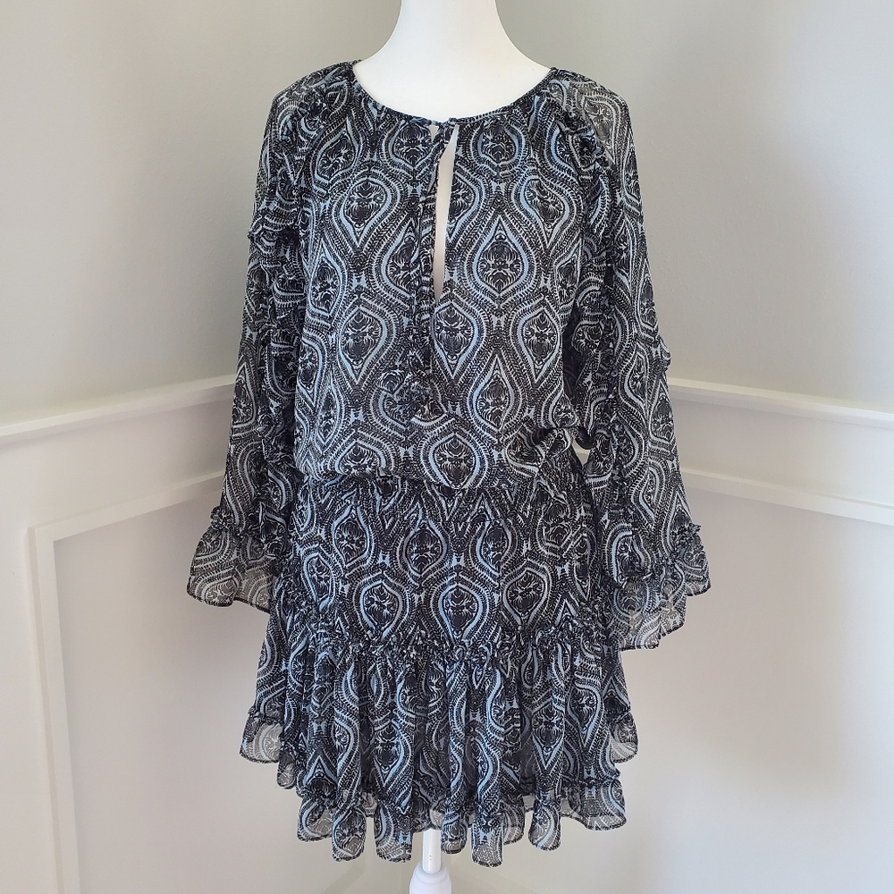 Misa Los Angeles  Mini Dress Tiered Ruffle Womens Size S.